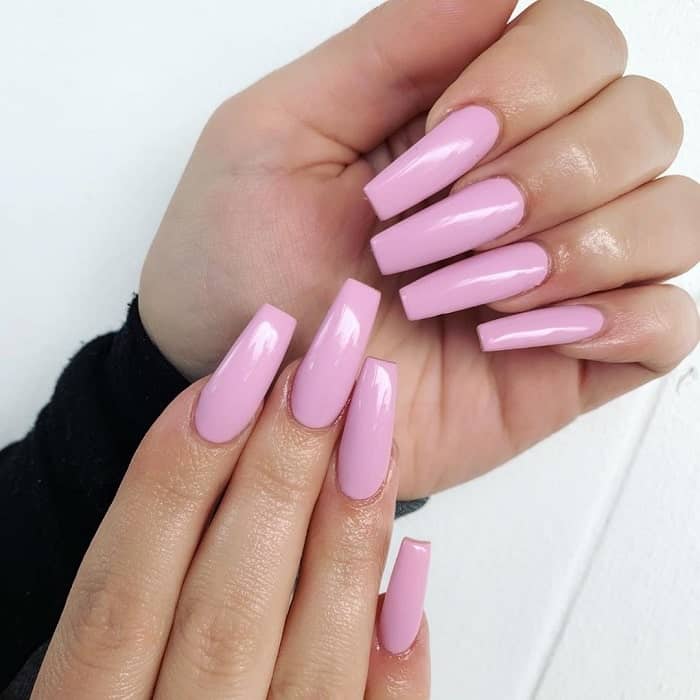 Pastel Pink Acrylic Nails