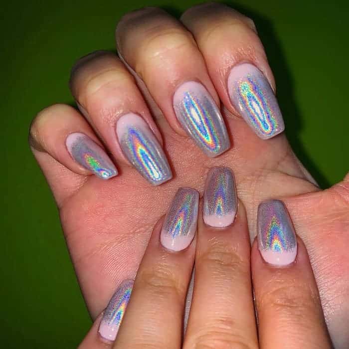 35 Awesome Holographic Nail Designs to Copy (2023) – NailDesignCode