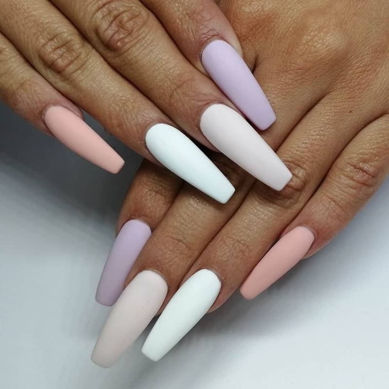 nude matte gel nails