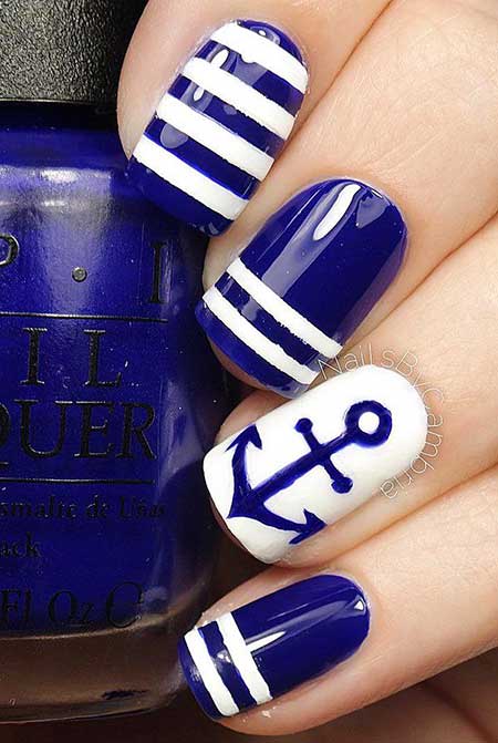 anchor nail art