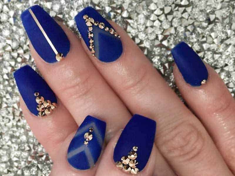 7. Short Coffin Nails with Glitter Design Ideas - wide 7