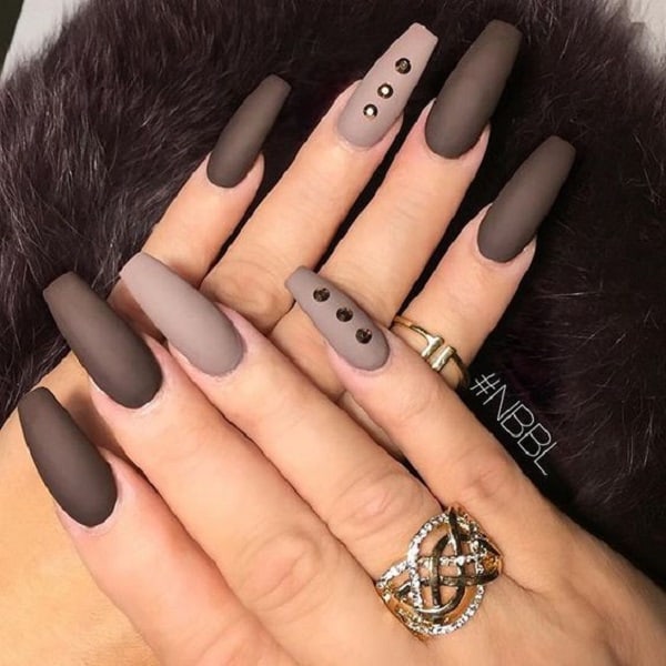 5 nails ombre matte 