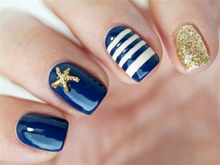 nautical nails designs