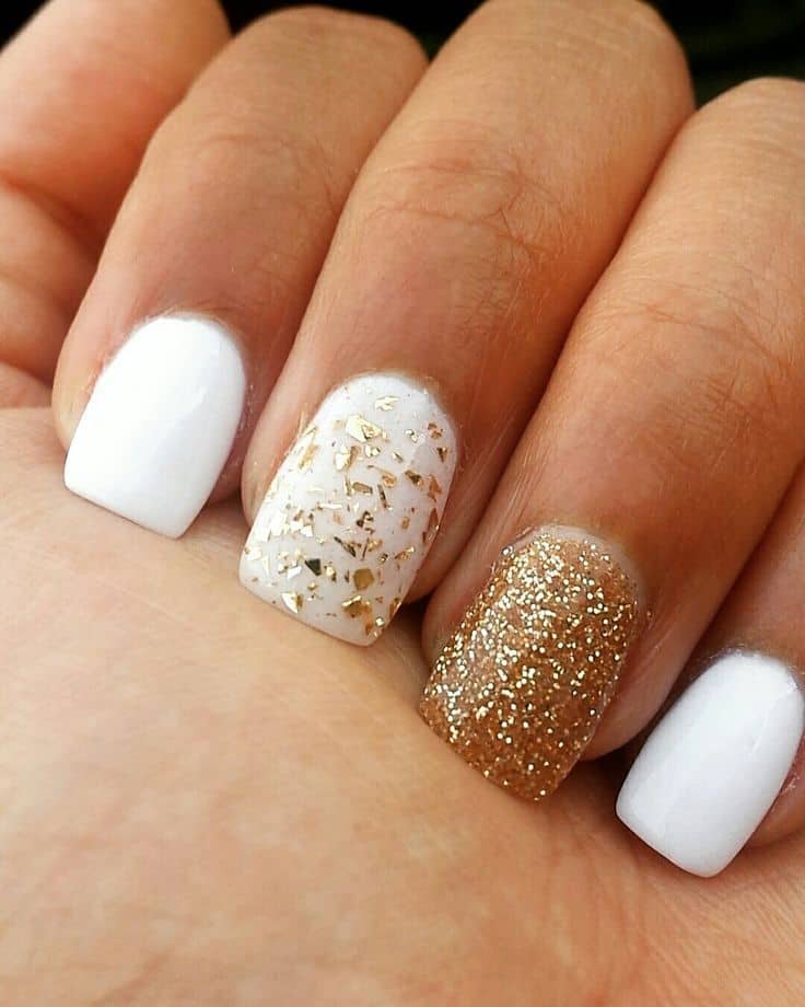 Absolutely White Shellac with Glitter