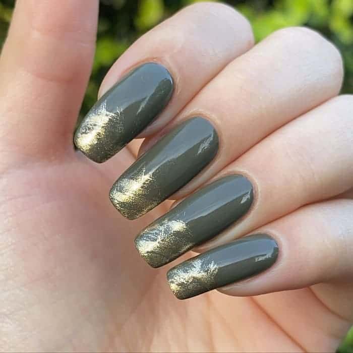 gel nails with colored tips