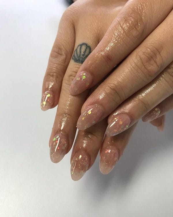 short acrylic almond nails