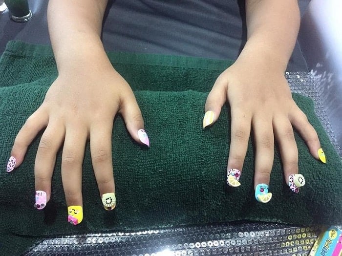 Coffin Cute Acrylic Nails For Kids