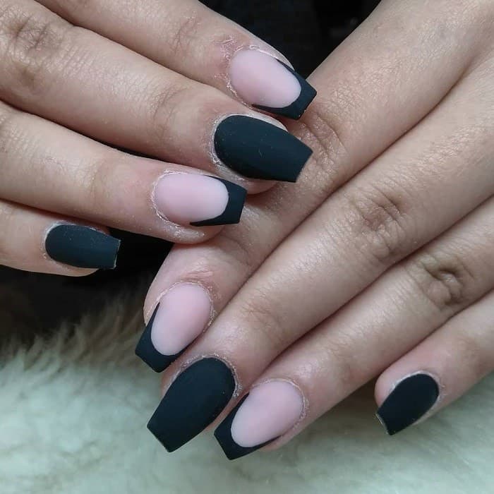 22 Best Matte Black Coffin Nails For 21 Naildesigncode