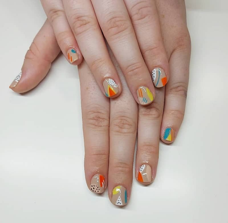 Prairie Beauty: NAIL ART: Simple Stamped Swoopy Abstract Nails