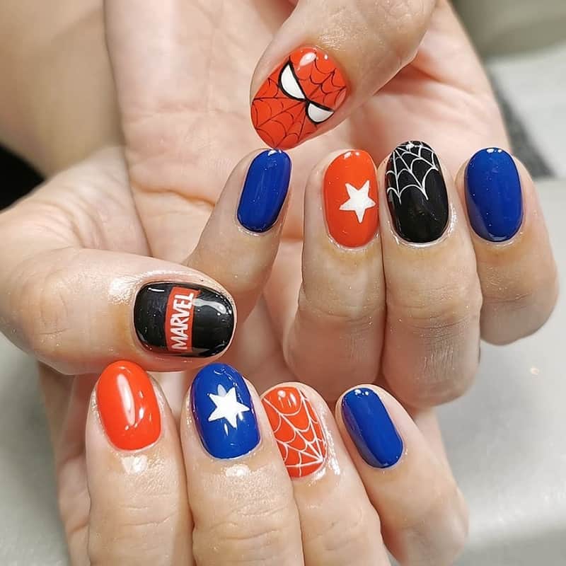 marvel comics nail art