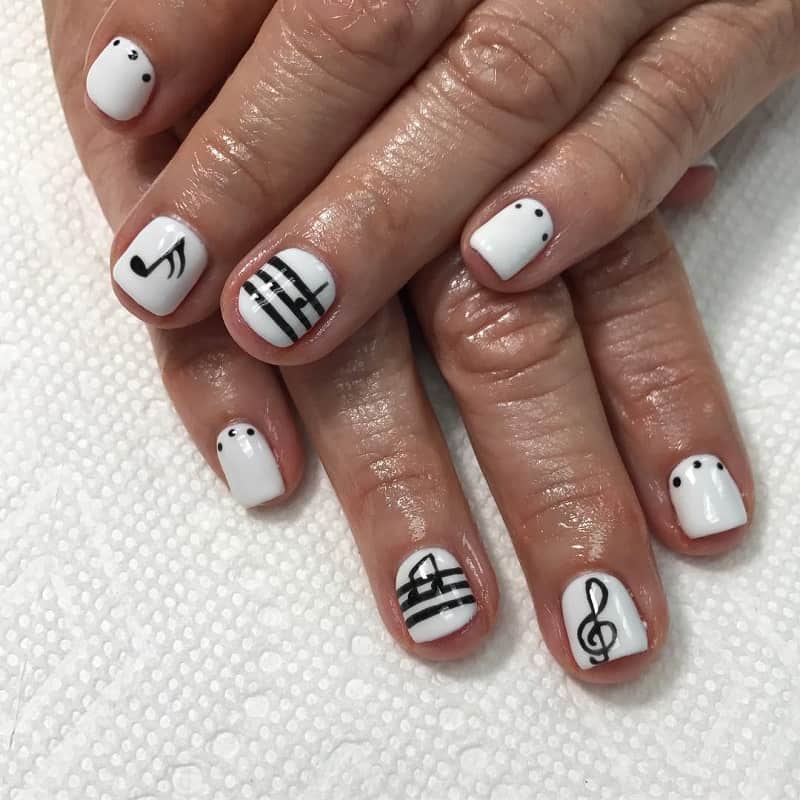 music note nail stickers