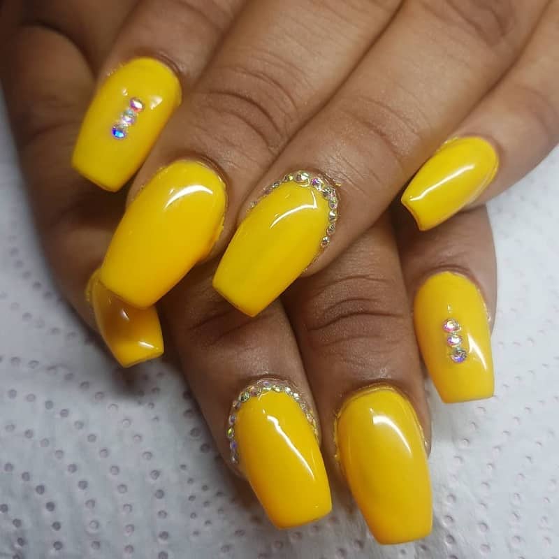 summer nail designs with rhinestones