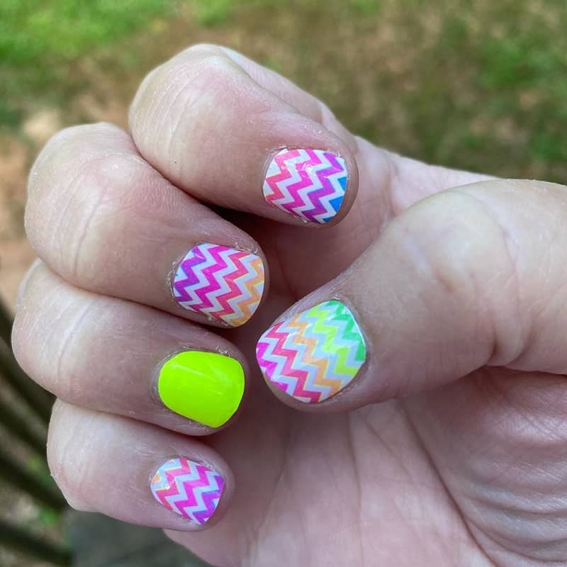 chevron nail stickers