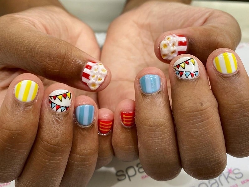 funky gel nail designs