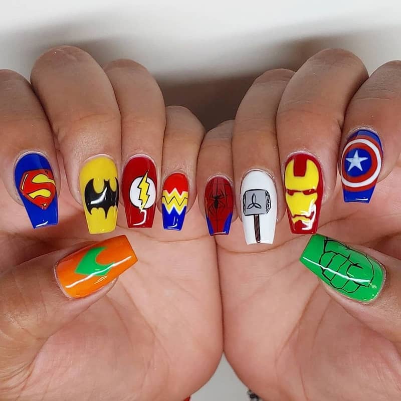 marvel nail art stickers