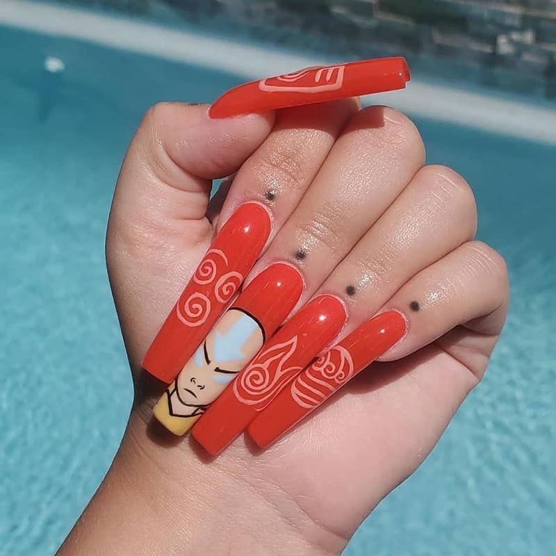 asian cartoon nail