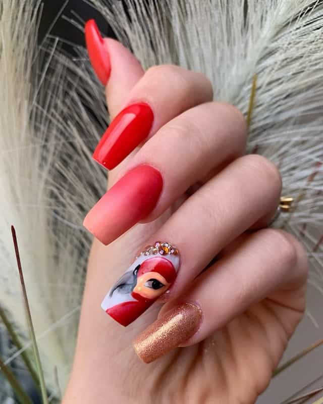 animal nail designs of birds