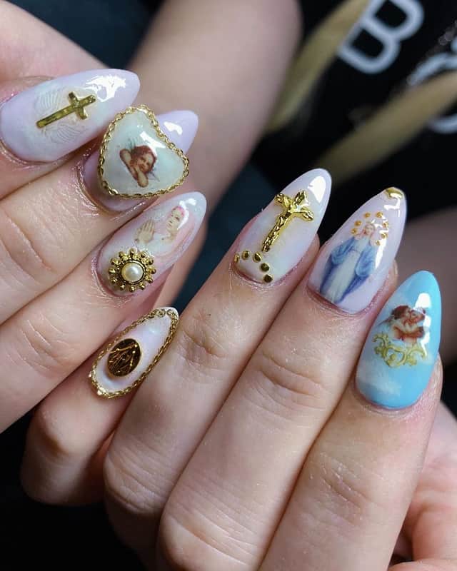 25 Cross Nail Designs To Uphold Your Christianity NailDesignCode