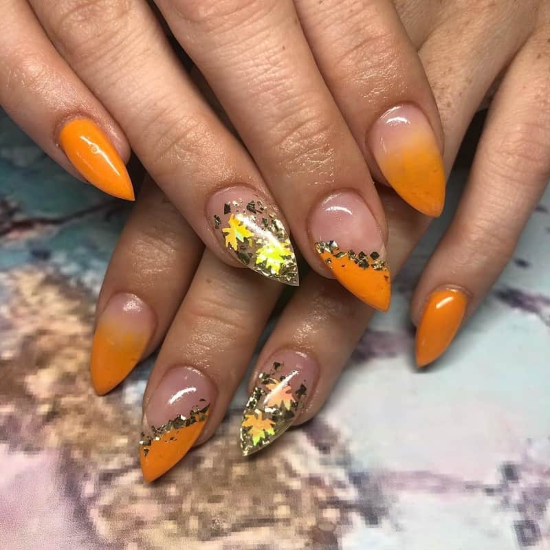 fall stiletto nail designs