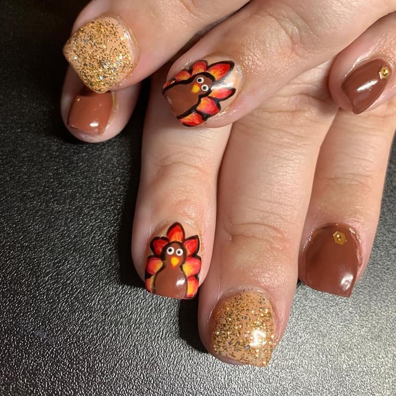 25 Thanksgiving Nail Art to Celebrate the Holiday NailDesignCode