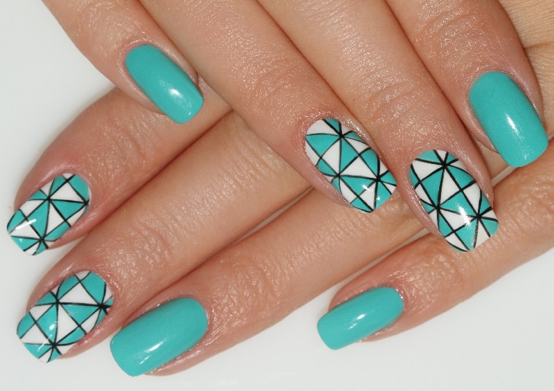 turquoise nail designs for summer