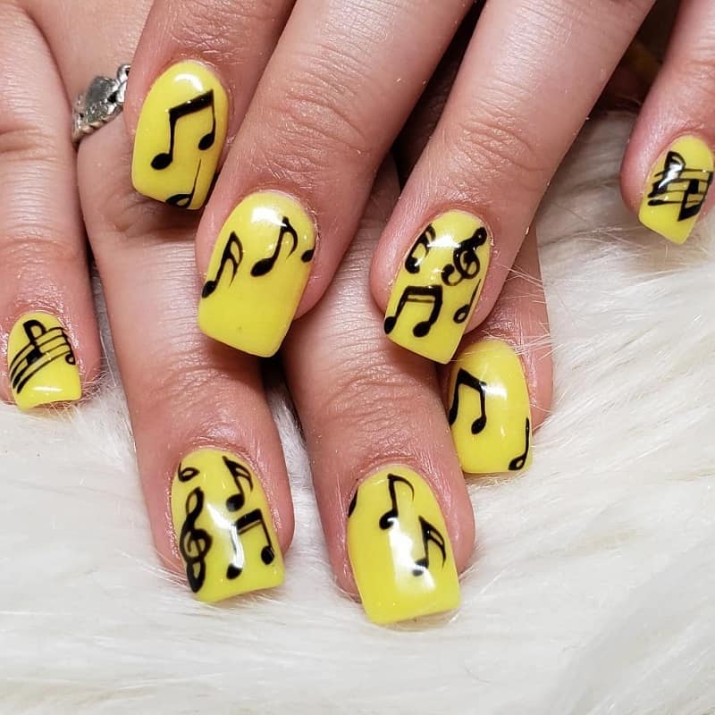 music note nail decals