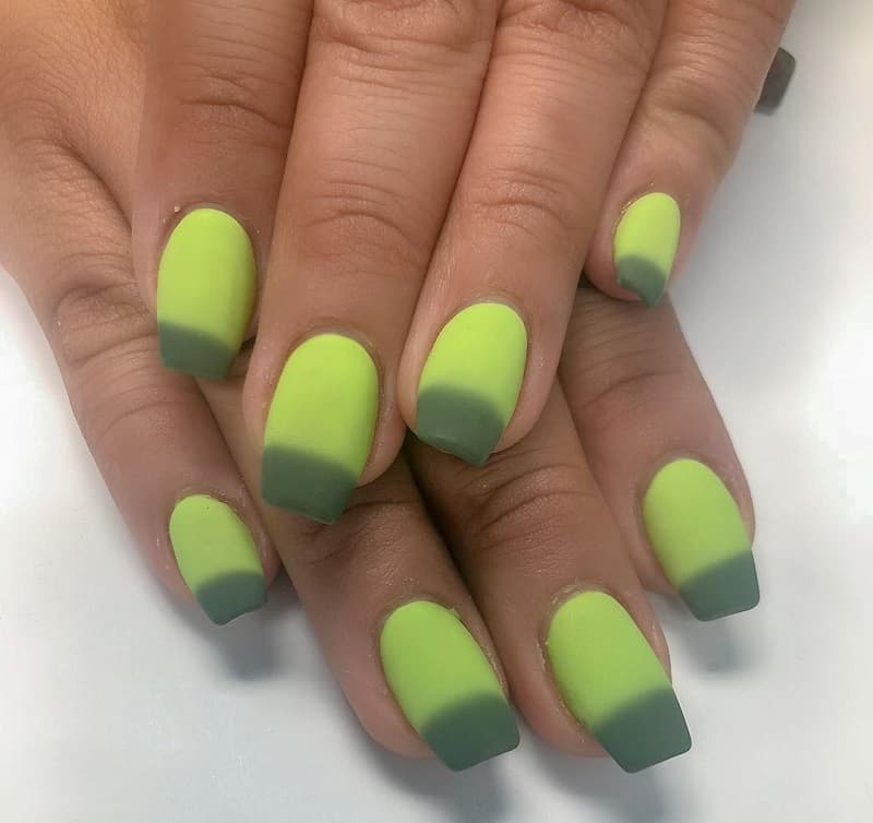 two tone matte nail