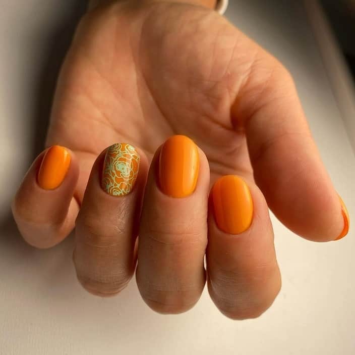 round fall nail designs