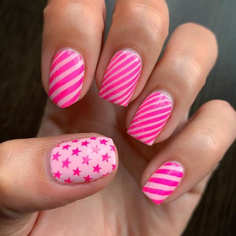 funky stripe nail designs