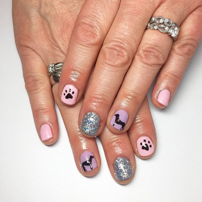 greyhound dog nail designs