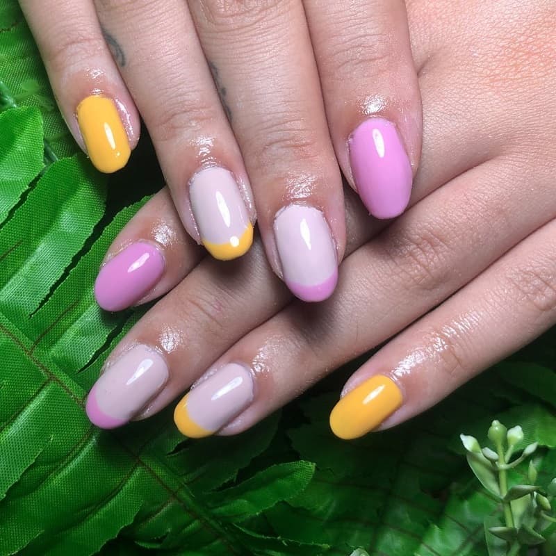 funky rounded shaped nails