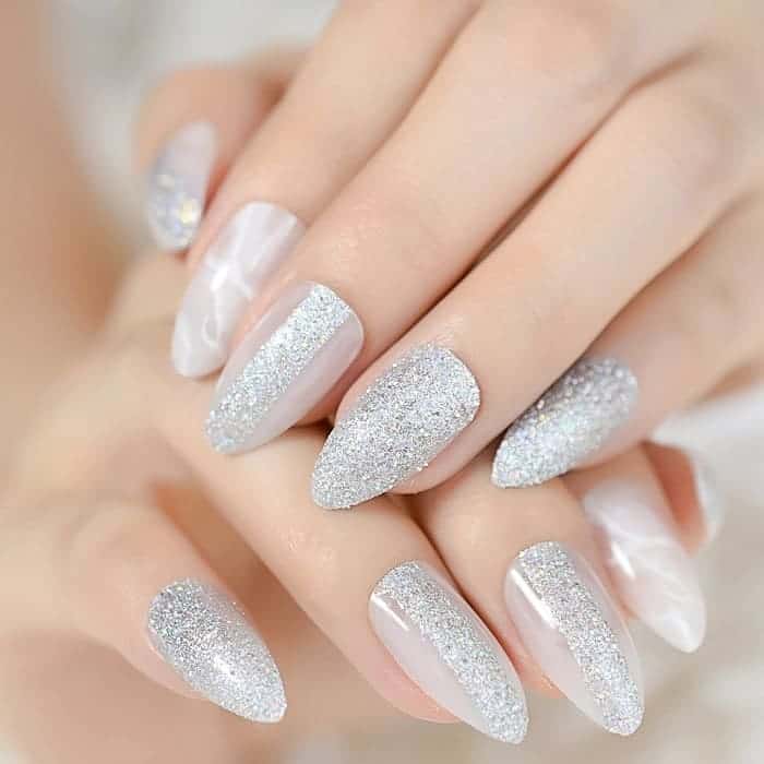 almond fake nails