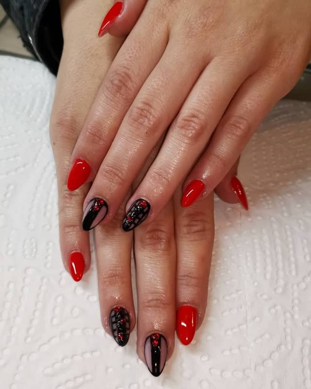 60 Stunning Red Black Nail Designs You Ll Love To Try