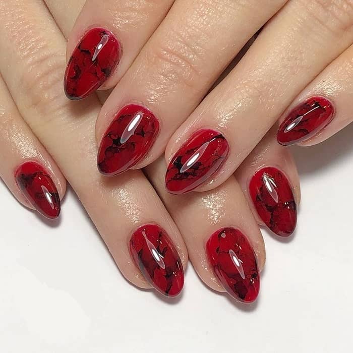 60 Stunning Red Black Nail Designs You Ll Love To Try