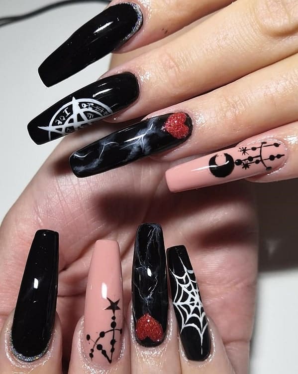 Black Long Nails