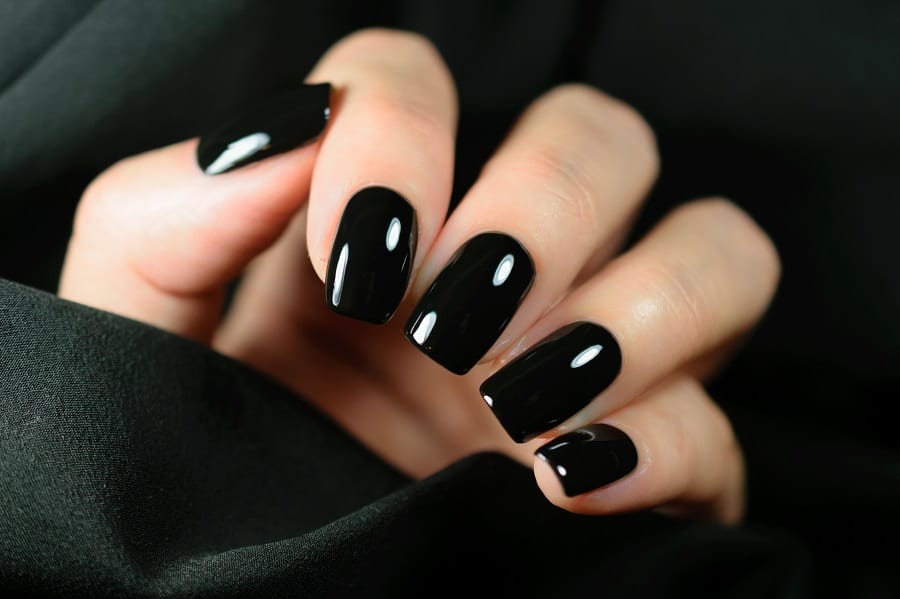 black nail polish