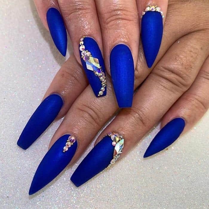 cool light blue nail designs