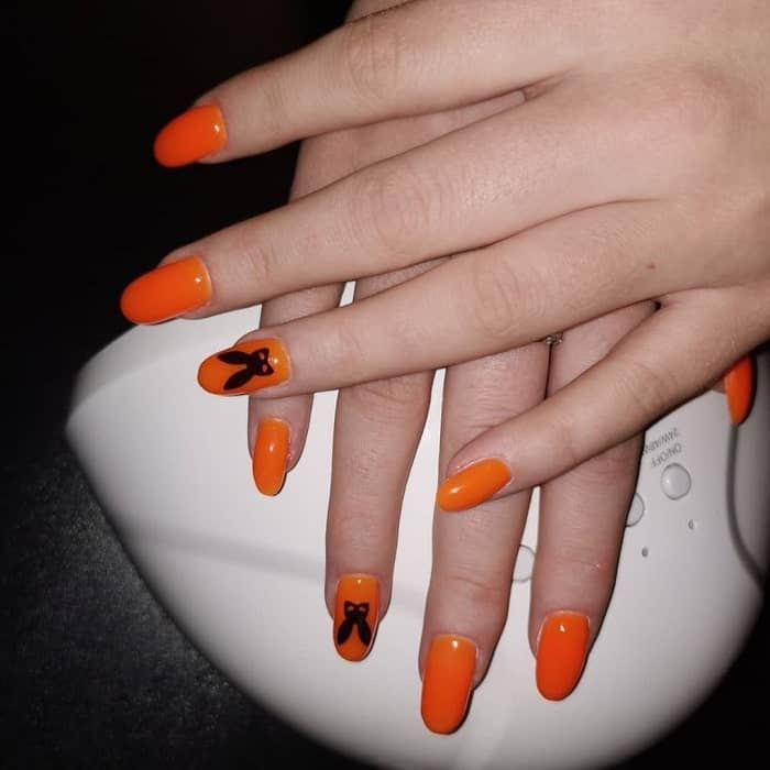 Bright Orange Nails