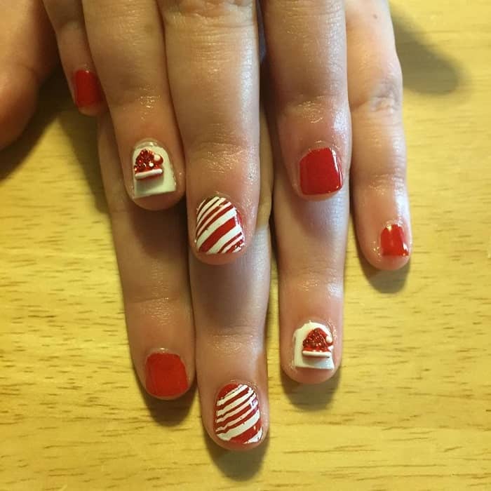 christmas nails for little girl