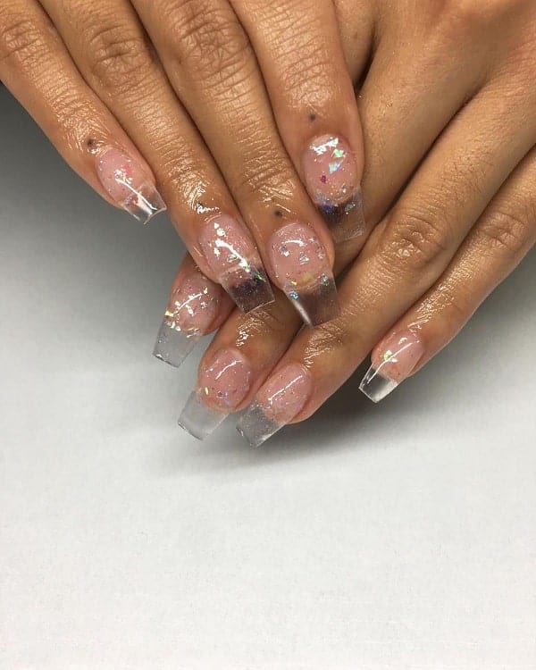 clear coffin nails