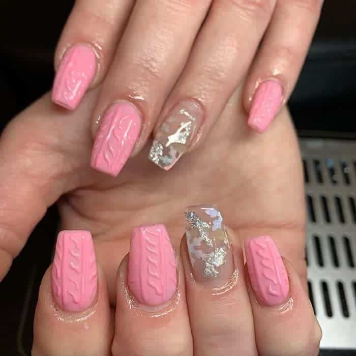 clear snowflake nails 