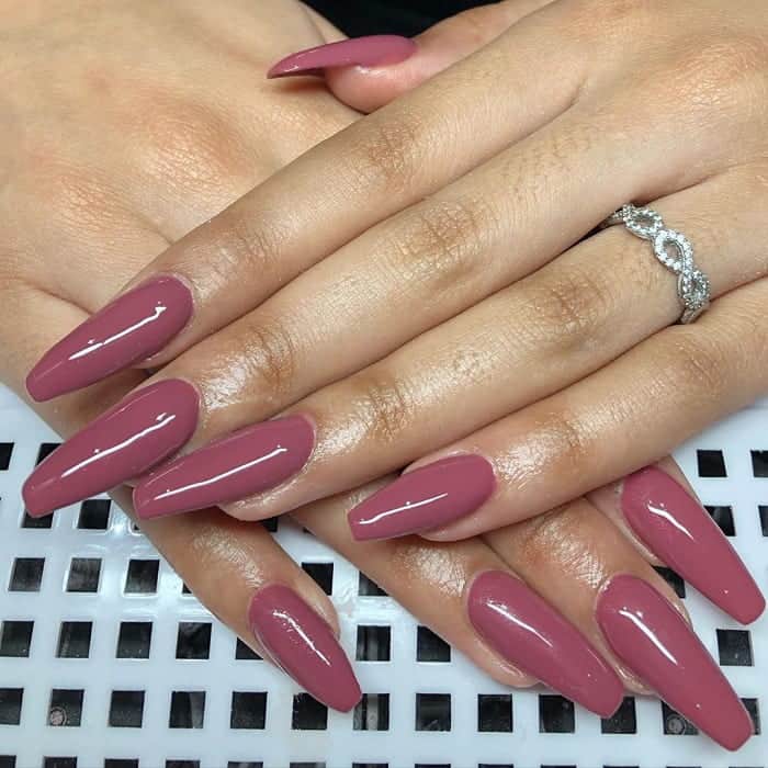 Dark Pink Nails