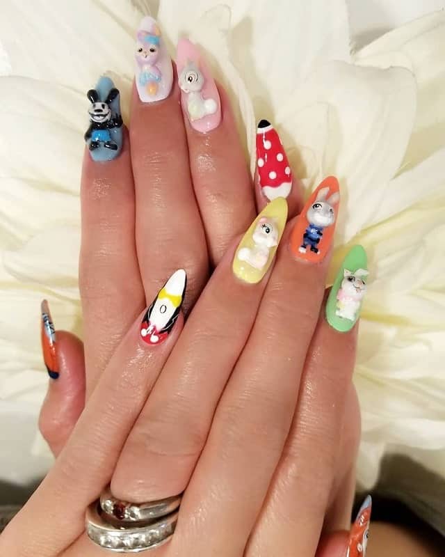 disney easter nails