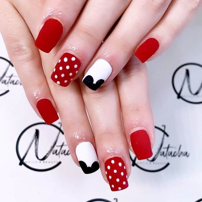 Disney Red Nail Art