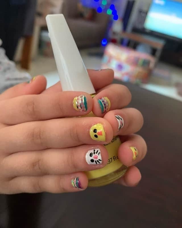 Easter nail art for kids