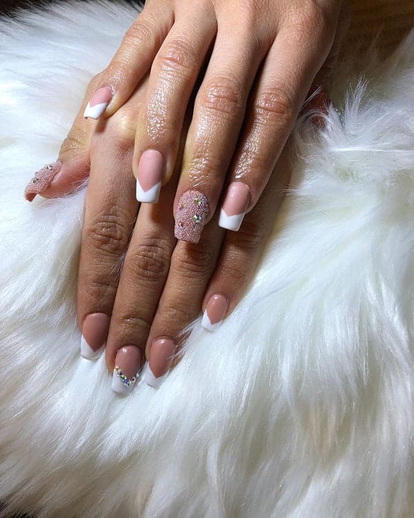 75 MindBoggling French Tip Nail Design Ideas NailDesignCode