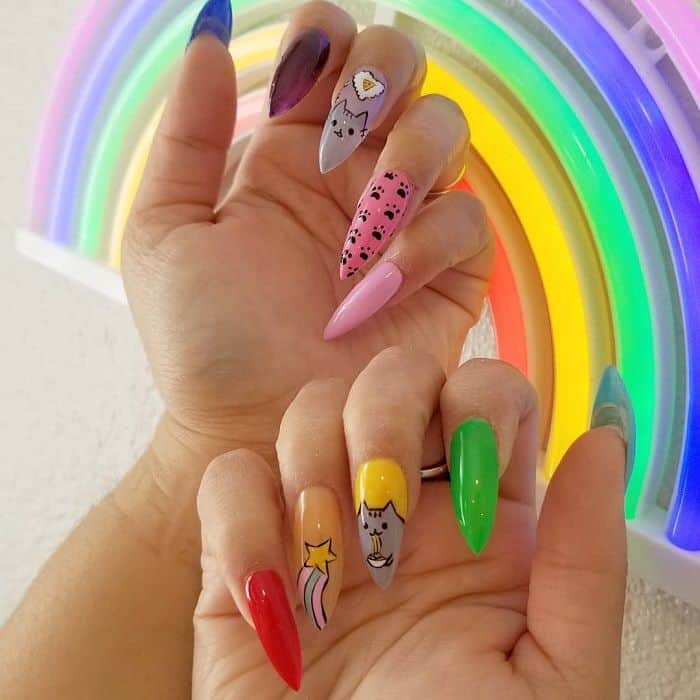 gel stiletto nails