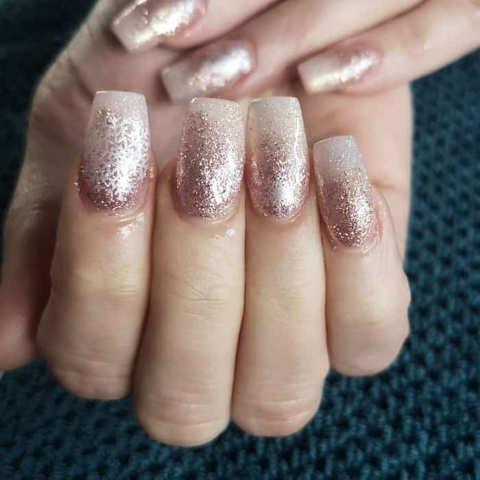 glitter ombre acrylic nails