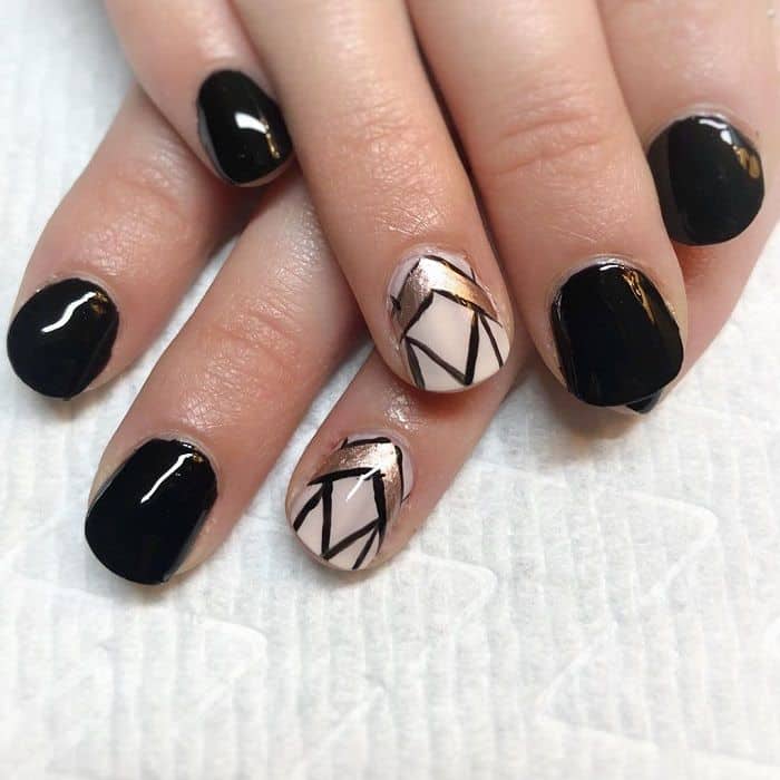 Black & Gold Nail Designs: 51 Fabulous Ways To Rock'em