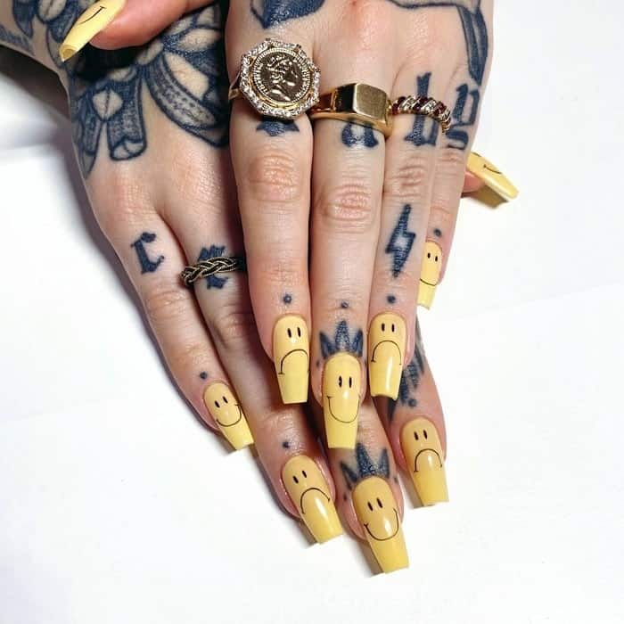 light yellow nails